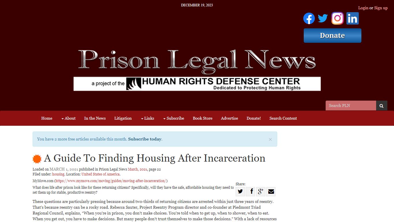 A Guide To Finding Housing After Incarceration